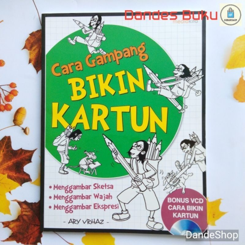 Cara Gampang Bikin Kartun - Buku + Bonus VCD oleh Ary Vrhaz [MEDIAKITA] - Buku Original