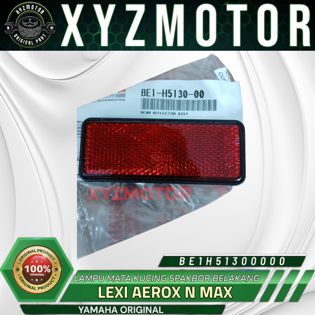 REFLEKTOR LAMPU MATA KUCING SPAKBOR BELAKANG LEXI AEROX NMAX NEW YAMAHA ORIGINAL BE1-H5130-00