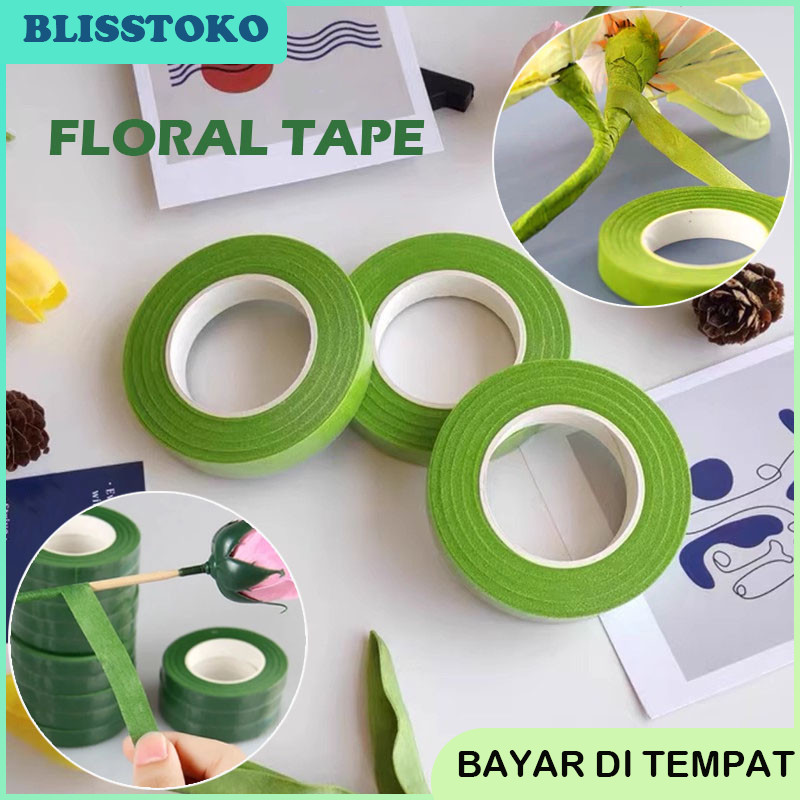 

Selotip Tangkai Bunga/Flower Tape/Floral Tape/Green Tape/Solatip Daun/Solatip Bunga1.2 cm x 30 m