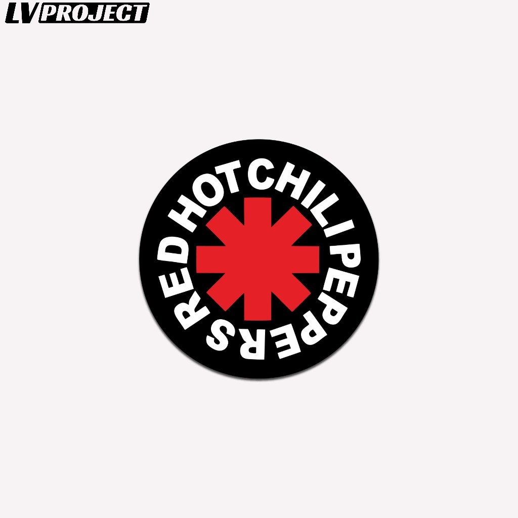 

Sticker Band RHCP Bulat Anti Air Laminasi Glossy Stiker Red Hot Chili Peppers