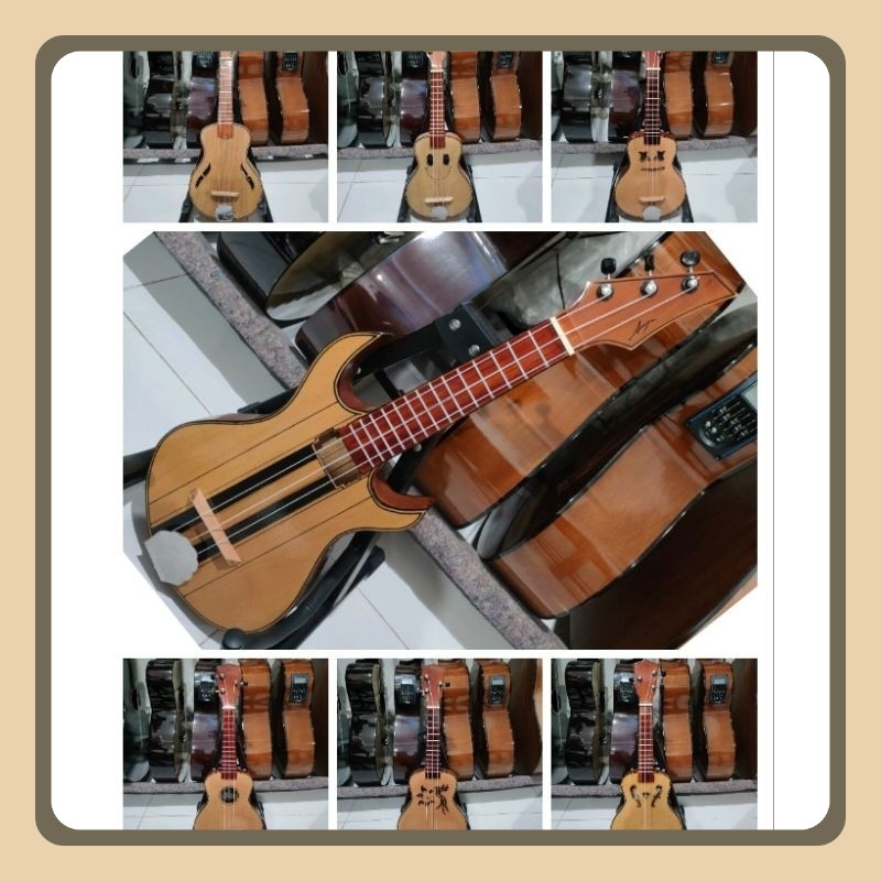 cod ukulele kulele cak cuk kentrung senar 3 dan 4 lubang biola bundar burung tipis pare marshmello