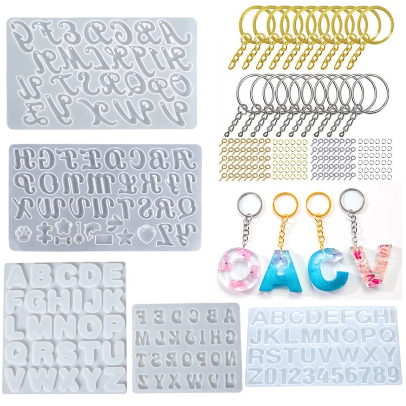 

Alphabet Epoxy Resin Silicone Mold DIY Letter Number Pendant Resin Mold Keychain Earring Epoxy Resin Jewelry Crafts Casting Mold
