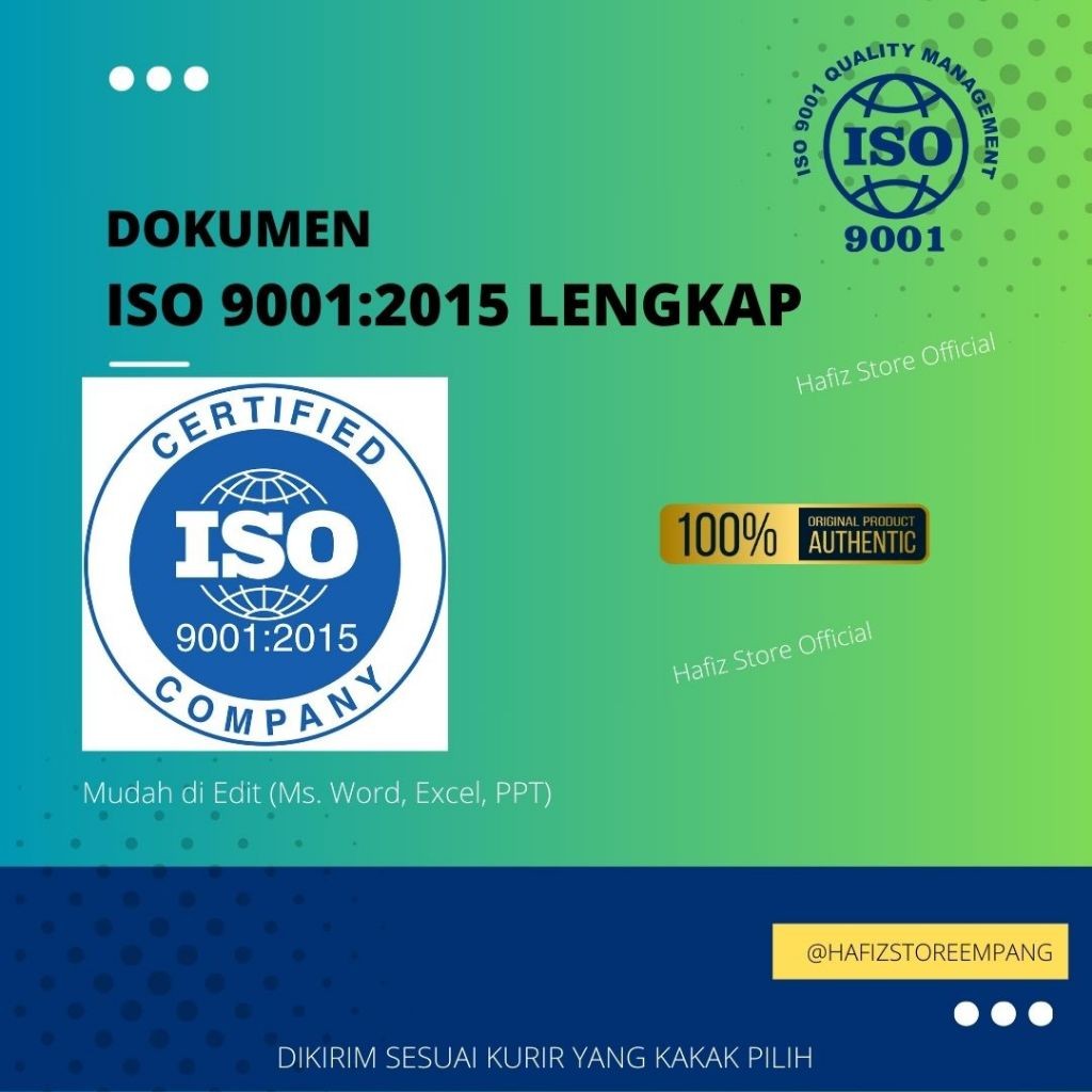 Dokumen ISO 9001 2015 Lengkap + SOP + Formulir