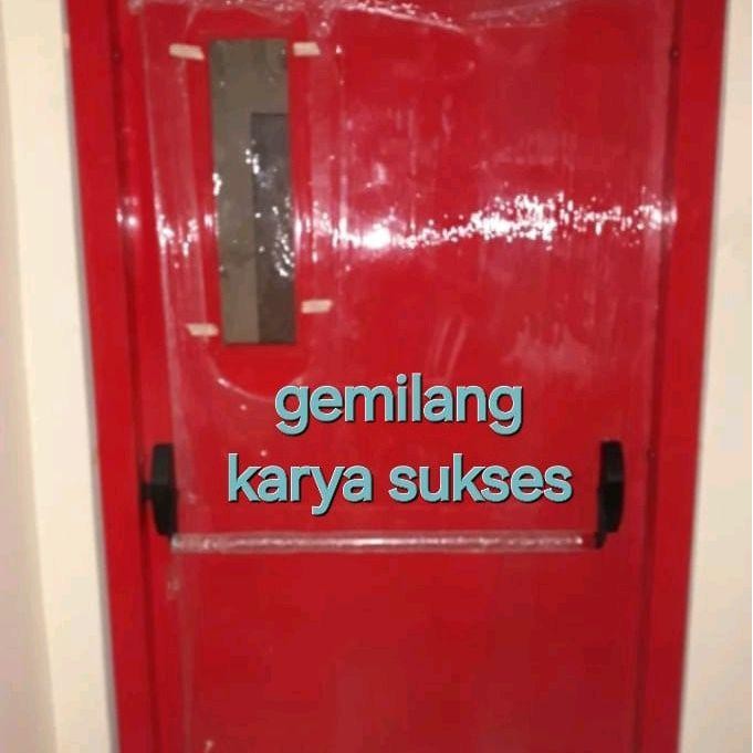 

pintu besi emergency exit gedung