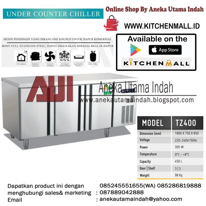 

CROWN S/S Under Counter Chiller 3 Door TZ-400