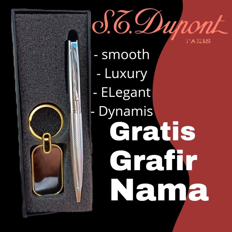 

pulpen ballpoint mewah stdupont exclusive gratis Grafir nama
