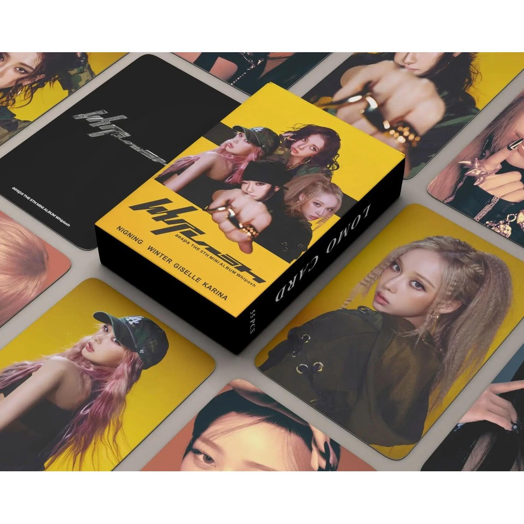 

55 pieces of Korean girl group KARINA small card album postcards LOMO cards GISELLE collector cards fan support gifts