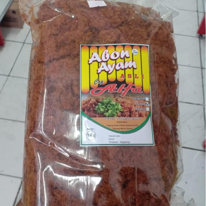 

Abon ayam original manis 1 kg premium serat floss breadtalk chicken - Pedas