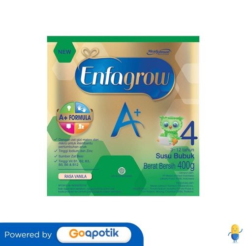 

Enfagrow A+ 4 Usia 3-12 Tahun Rasa Vanila 400 Gram Box