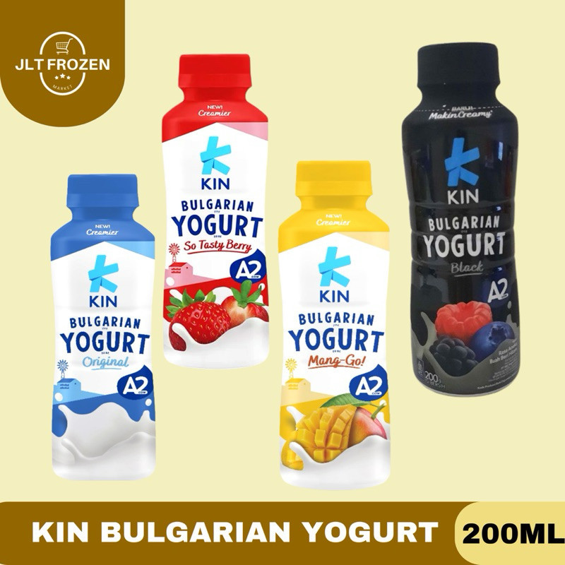 

Kin Bulgarian Yogurt Drink / Minuman Yogurt Manggo / Original / Black / Strawberry - 200ml