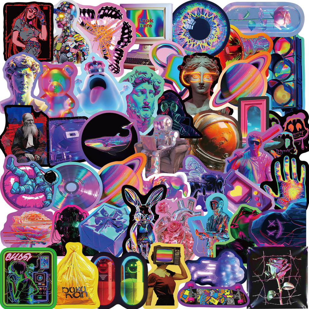 

50Pcs Punk Handsome Sticker Decals Decoration For DIY Phone Notebook Suitcase Laptop Fridge Kids Stickers Toys