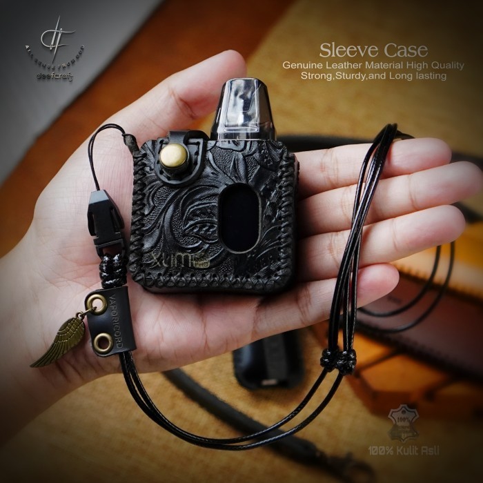 Leather Case Genuine Leather CaseOxvaaXlim-SQ Pro (Black Batik) Free Tali Lanyard by Ultimate Custom