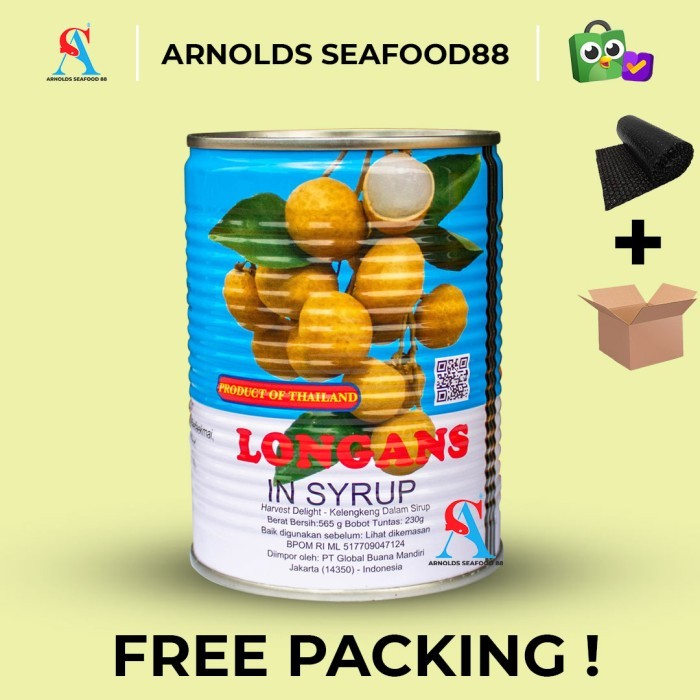 

[Best Seller] Harvest Delight Longan In Syrup / Longan Kalengan Buah 565 gr