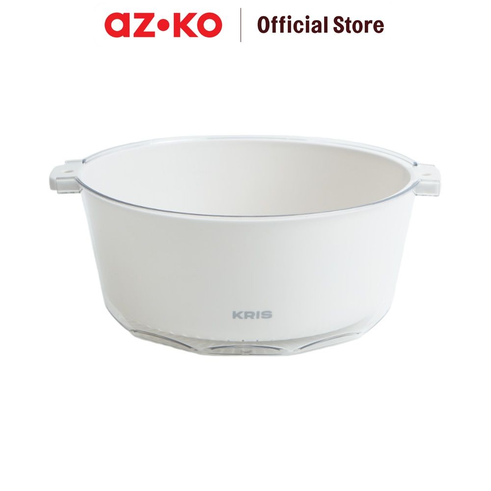AZKO Kris Wadah Saringan Round - Abu-Abu Food Strainer Perlengkapan Dapur Tirisan Pencuci Buah Dan S