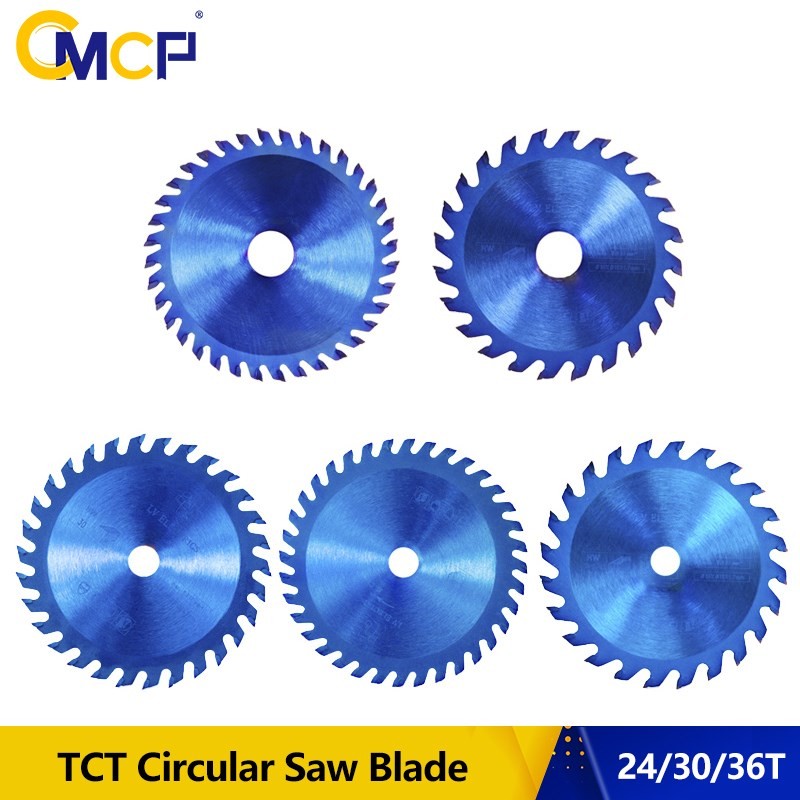 CMCP 85mm Saw Blade For Wood 24/30/36T Nano Blue Coated Mini Circular Saw Blade 85x10/15mm Carbide C