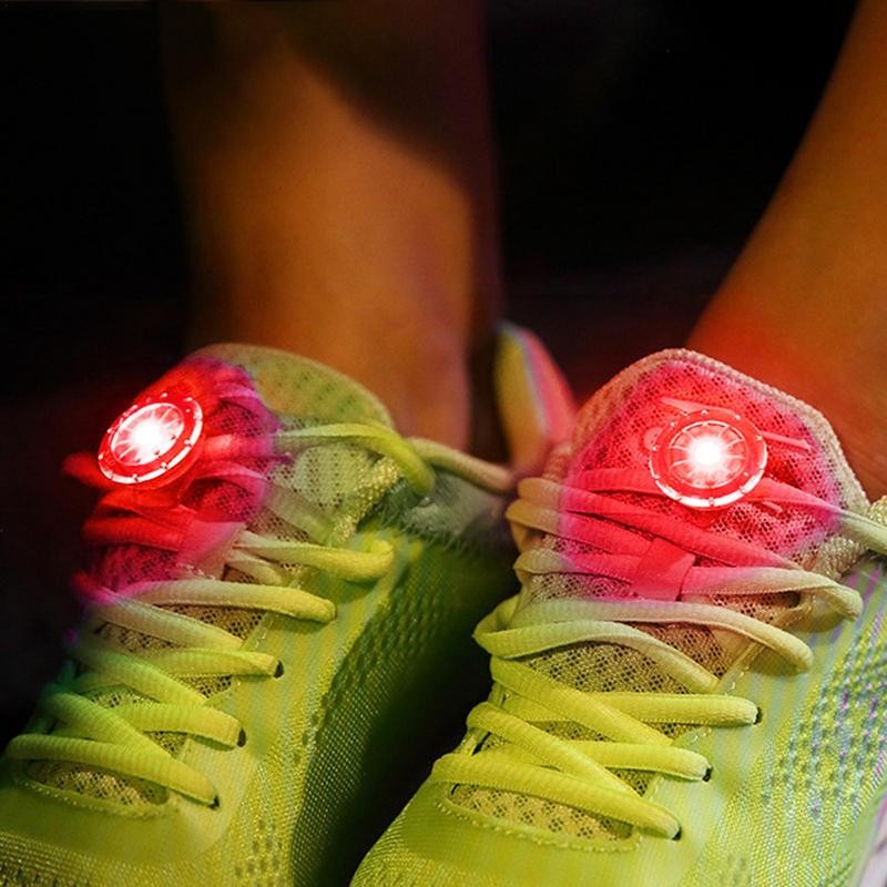 Safety Warning Light Outdoor Sports Night Running Walking Cycling LED Shoe Clip Light Backpack Lamp 