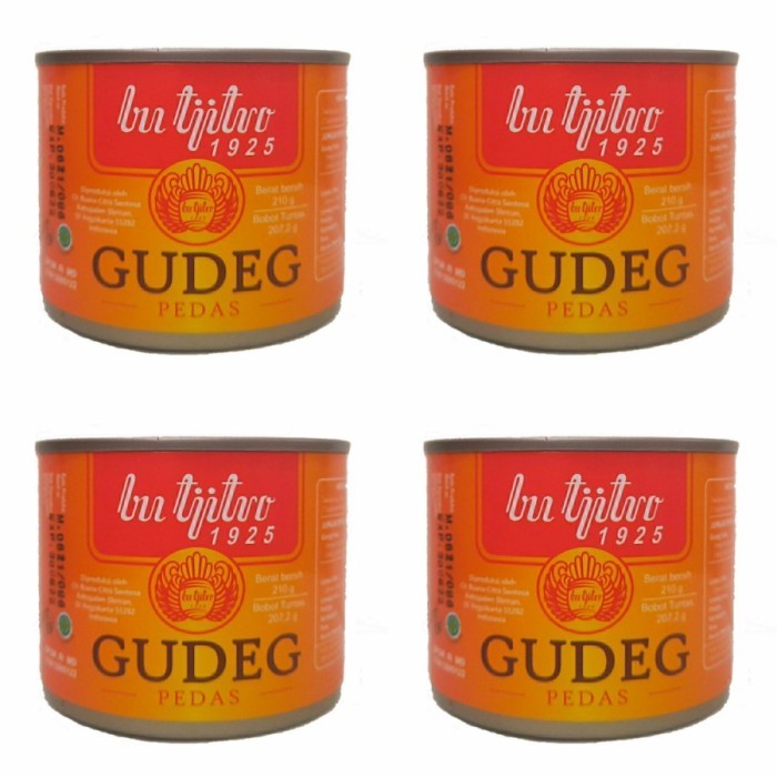 

[New]Best Seller Gudeg Kaleng Bu Tjitro Paket Hemat All Varian - Isi 4Pcs Special Promo - Pedas