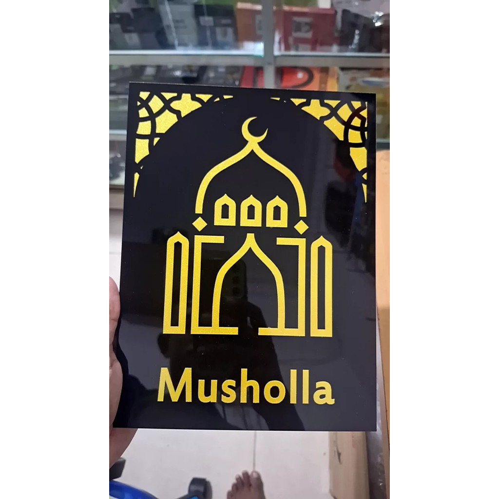 

Papan Nama Akrilik Tulisan Musholla | Sign Label Acrylic Papan Tanda Ruang Muhsolla Tinggal Tempel