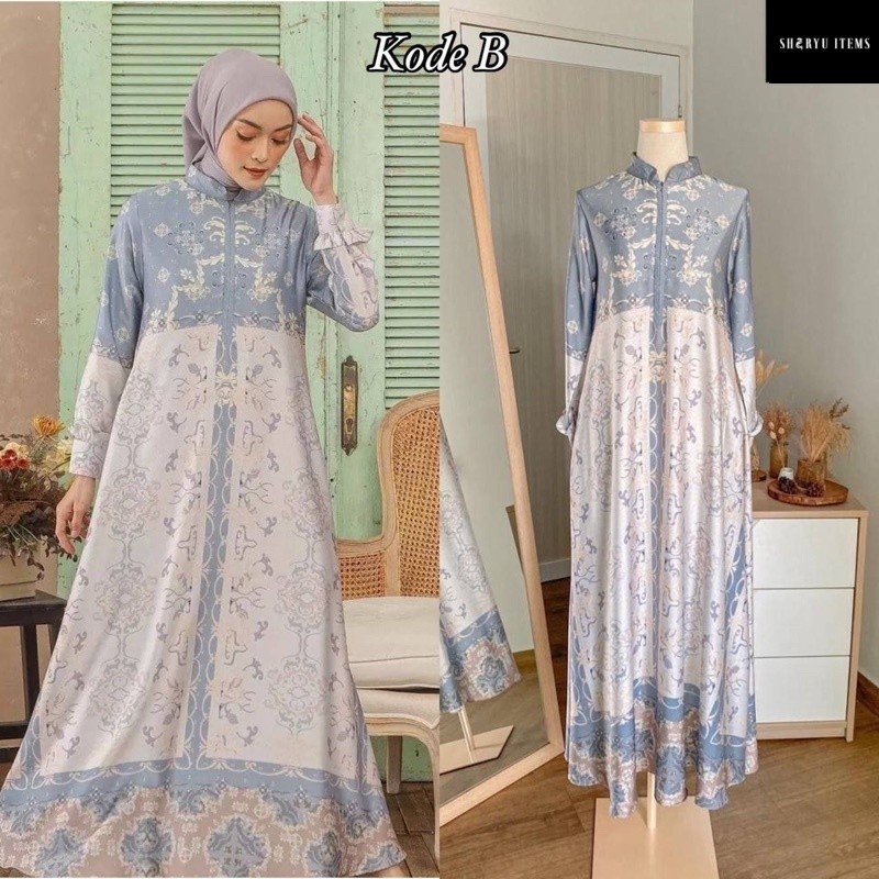 GAMIS DIOR AURORA SILK | GAMIS SILK BUSUI MEWAH | DRESS KONDANGAN PESTA KEKINIAN