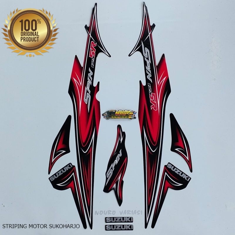 (ORI) Striping Suzuki spin sr 125 2007 2008 merah hitam Kualitas original pabrik