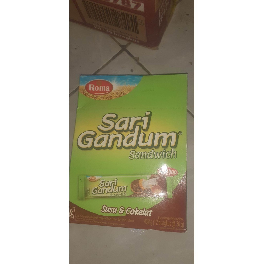 

Roma Sari Gandum Cokelat 12 Sachet 36 gr