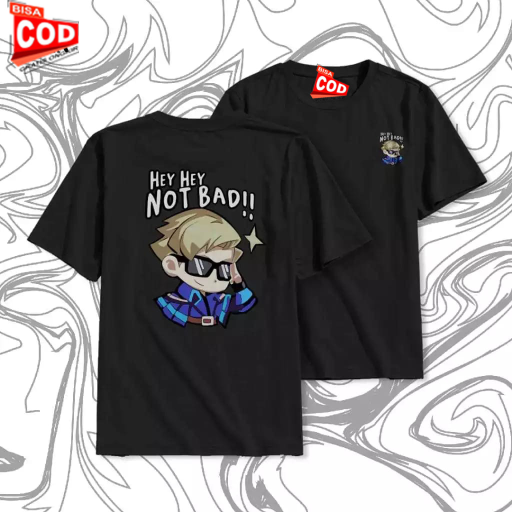 Kaos Emote HEY HEY NOTBAD Mobile Legends Alucard MLBB