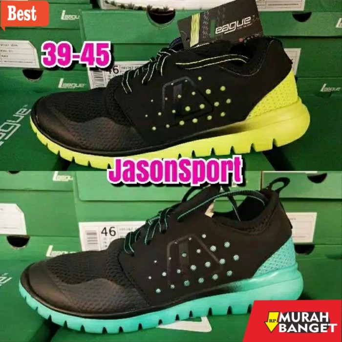 sepatu lari lokal terbaik 2025 Sepatu League Lari Cowo Running Shoes Pria Zero M Original 100% Murah