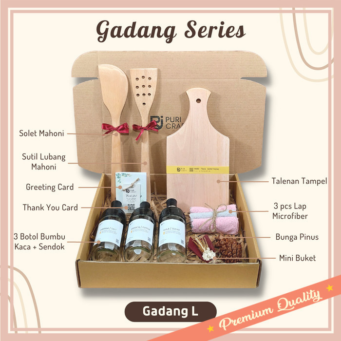 

Hampers buat pacar teman sahabat bestie unik lucu keren kekinian / GADANG Series (2) Hampers Pernikahan Alat Masak Kado Nikahan Lebaran - Gadang L, Wedding