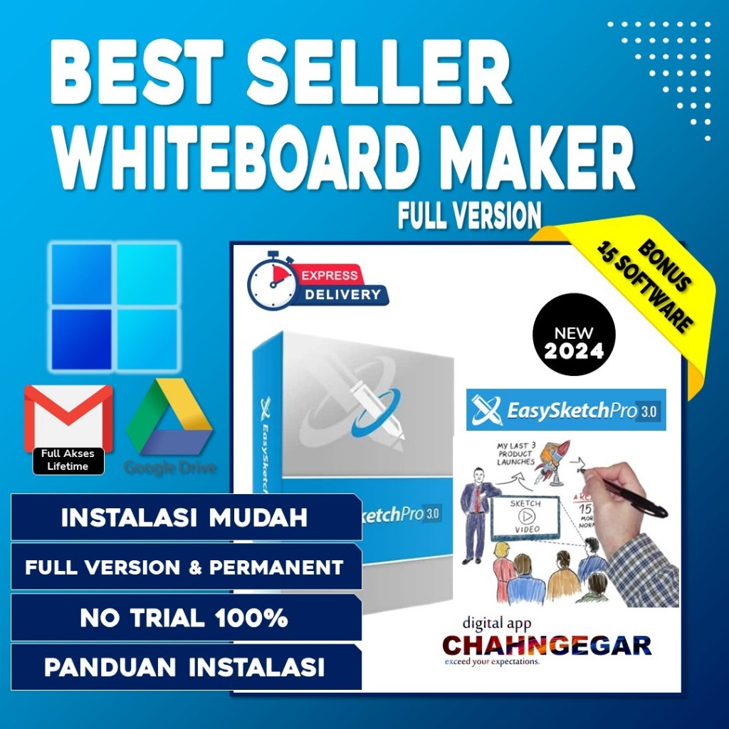 Easy Sketch Pro 3 Full Premium Version Software Whiteboard VideoScribe Animasi Maker Video Doodle Sk