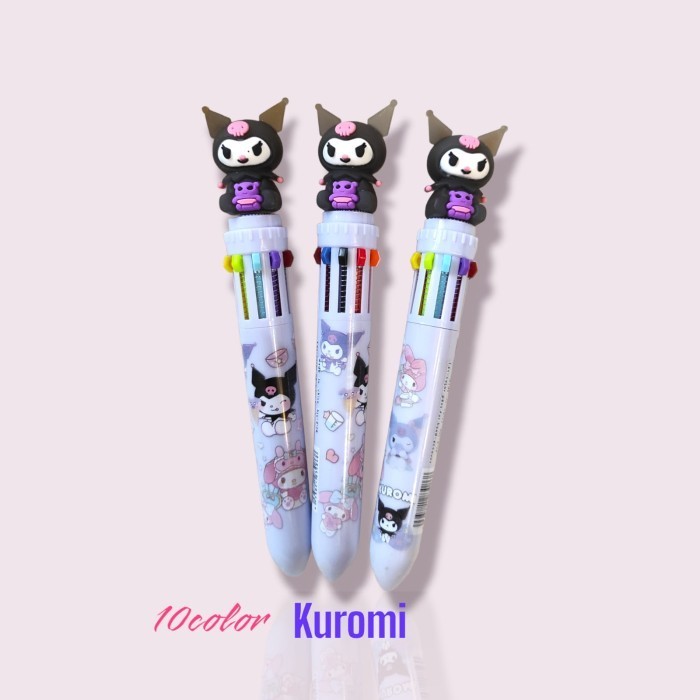 

ACEH.ANSA PULLPEN PULPENN WARNA WARNI KUROMI 10 COLOR FULL PEN PEN SANRIO