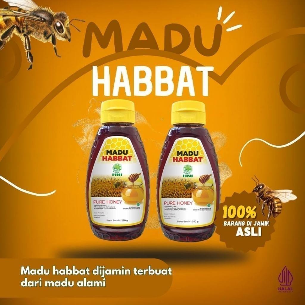 

TERMURAH TERMURAH MADU PREMIUM HABBAT HNI HPAI MADU MURNI 250GR EXP 2028
