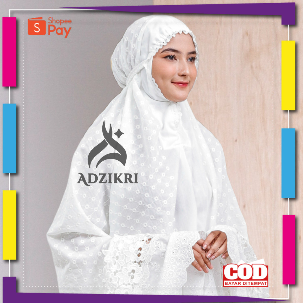 [PREMIUM ORIGINAL] ADZIKRI - Mukena Dewasa Hawa Katun Paris Bentol