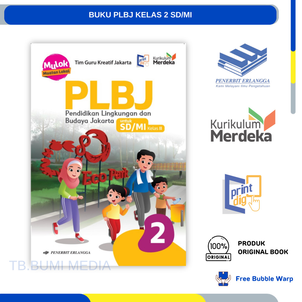 Buku PLBJ Anak Sekolah Kelas 2 SD Kurikulum Merdeka Penerbit Erlangga