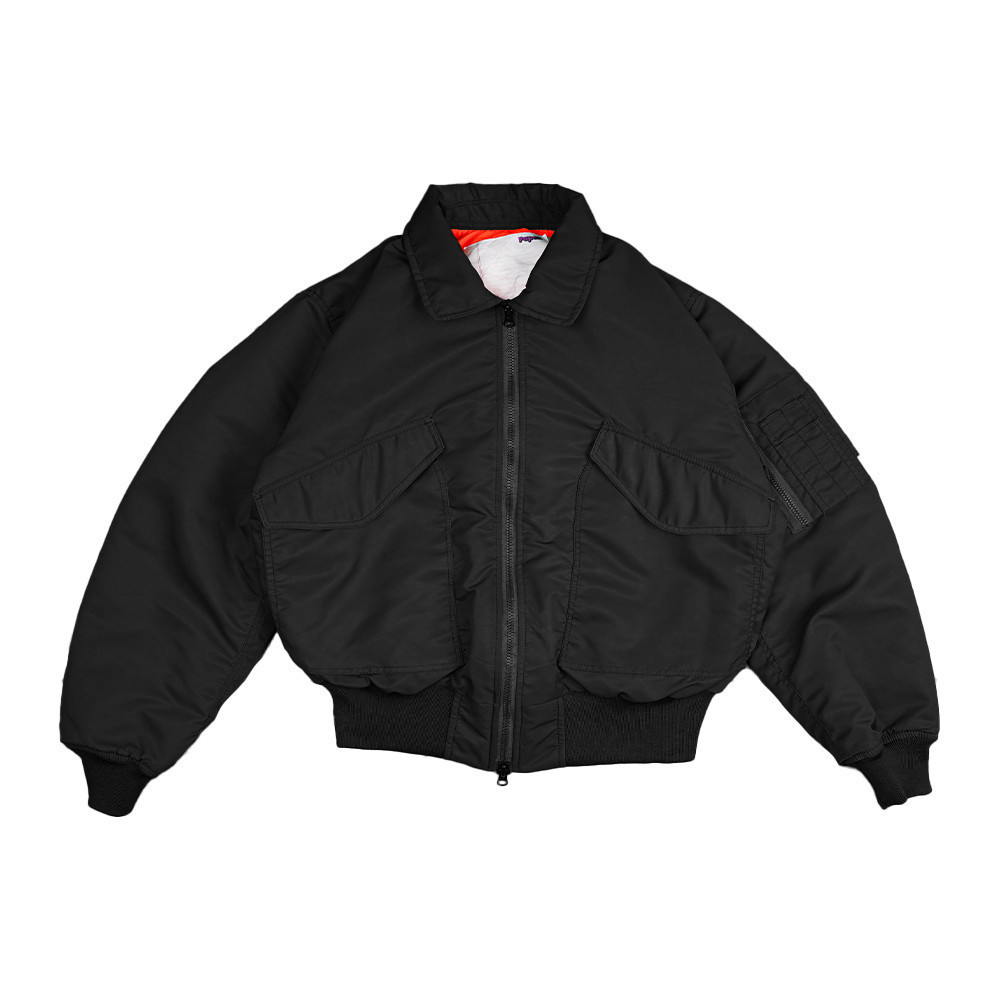 JAKET BOOMBER TNI Paper. Bomber Jacket Pria Polos Soldier Black