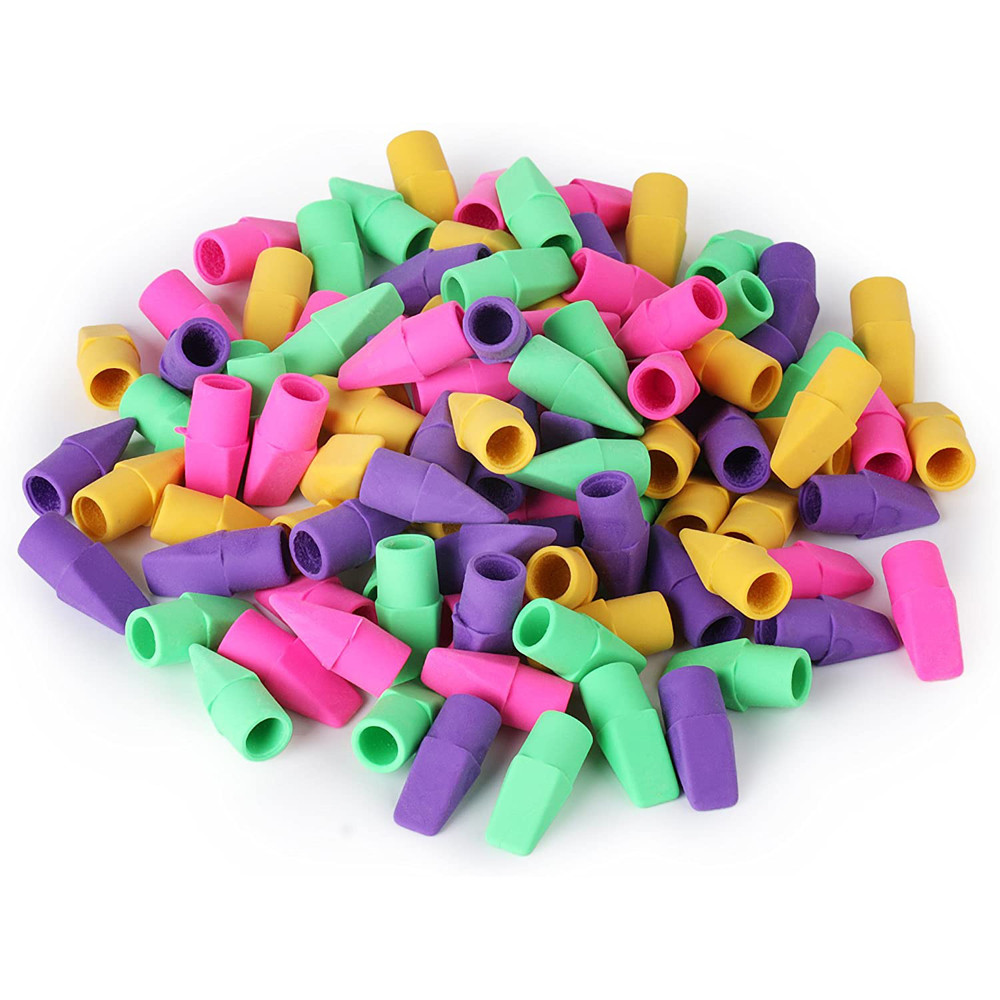 

50 PCS Erasers Pencil Top Eraser Caps Pencil Eraser Toppers Student Painting Correction Supplies Stationery