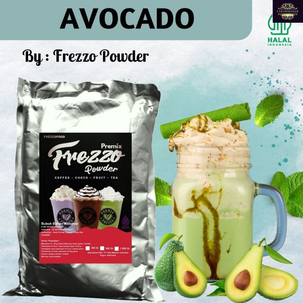 

1 KG FREZZO POWDER RASA AVOCADO | BUBUK MINUMAN RASA ALPUKAT | POWDER DRINK | BOBA BROWN SUGAR |