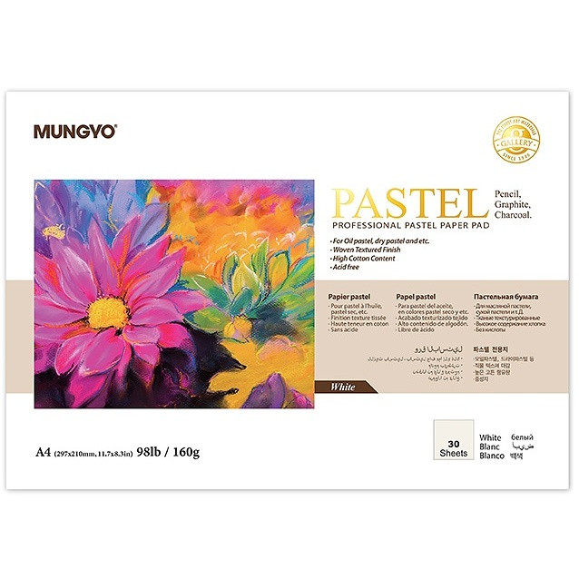 

Gramedia Surabaya - Mungyo Soft Color Pastel Paper PAD 160 GSM White A4 /MPPP-A4W