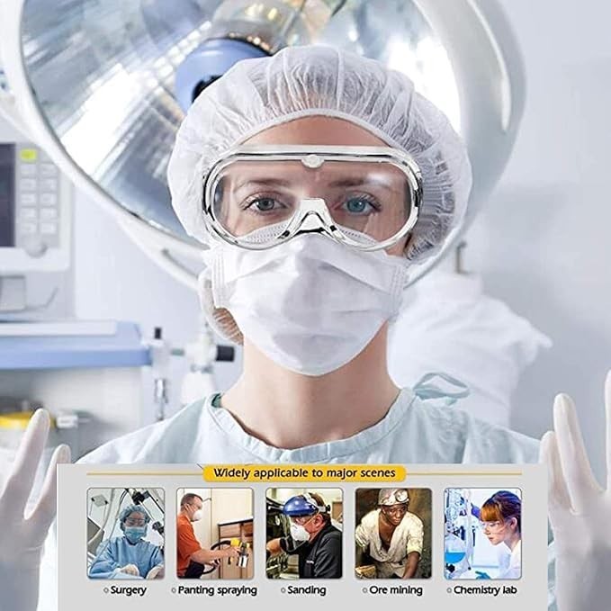 

- METERMALL Kacamata Safety Goggles Work Laboratory Eyewar Anti Fog - R101 -