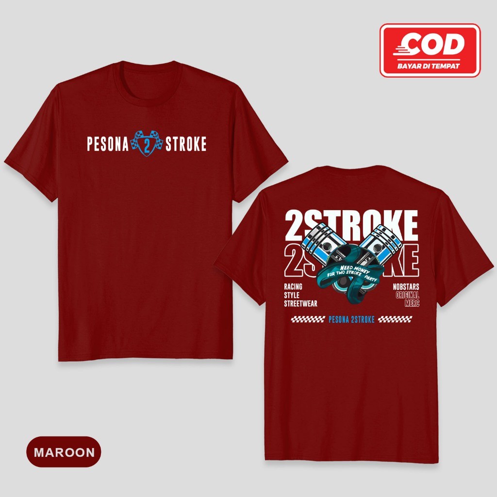 KAOS 2 STROKE | KAOS PESONA 2 STROKE| KAOS RACING ORIGINAL | BAJU RACING 2 TAK ORIGINAL | KAOS RACIN