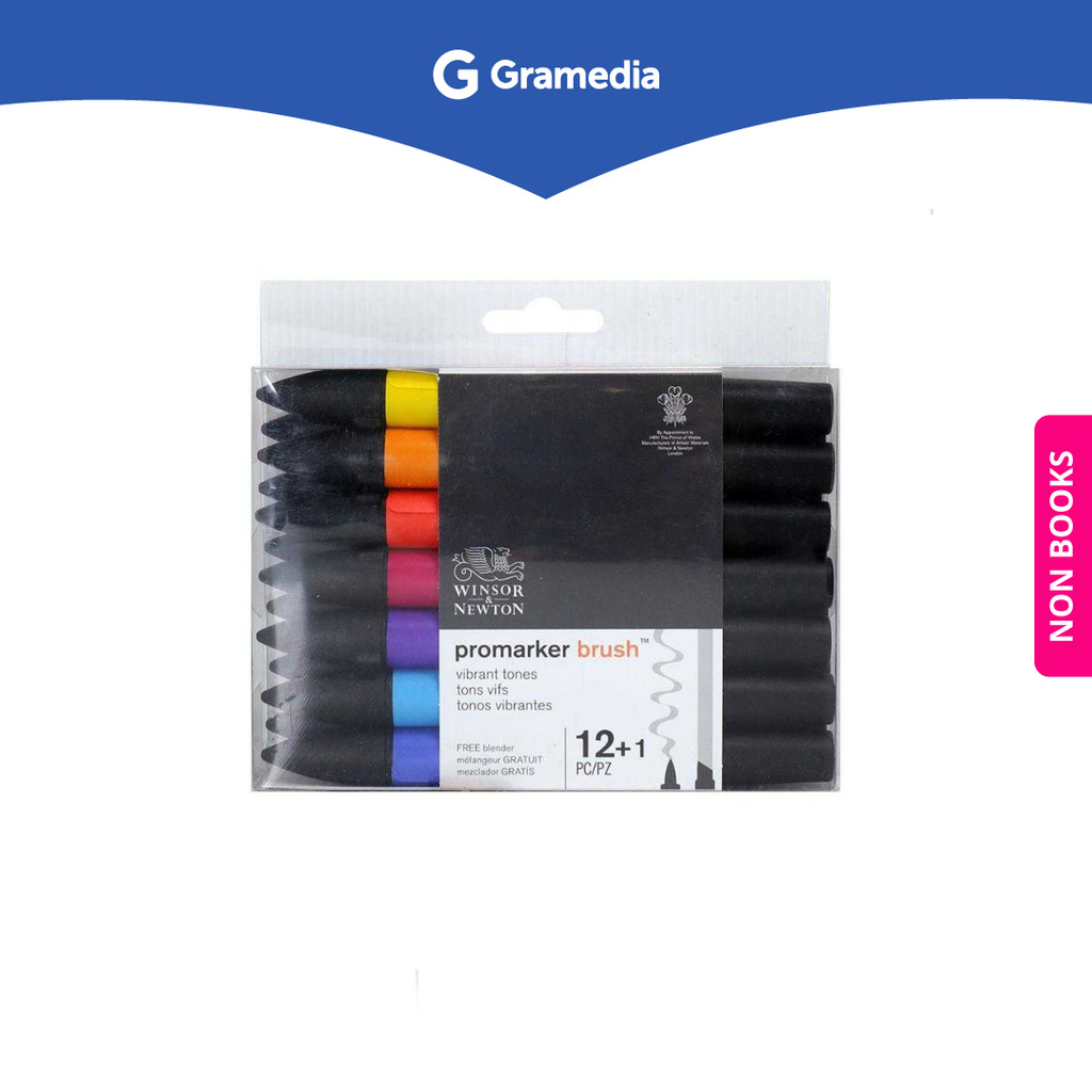 

Gramedia Surabaya - BRUSH MARKER WINSOR & NEWTON PROMARKER 12+1 SET1 0290145WN