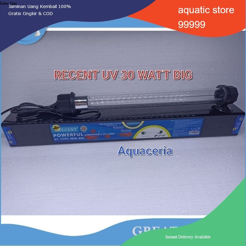 Lampu UV Filter kolam RECENT UV 30 Watt BIG STERILIZER