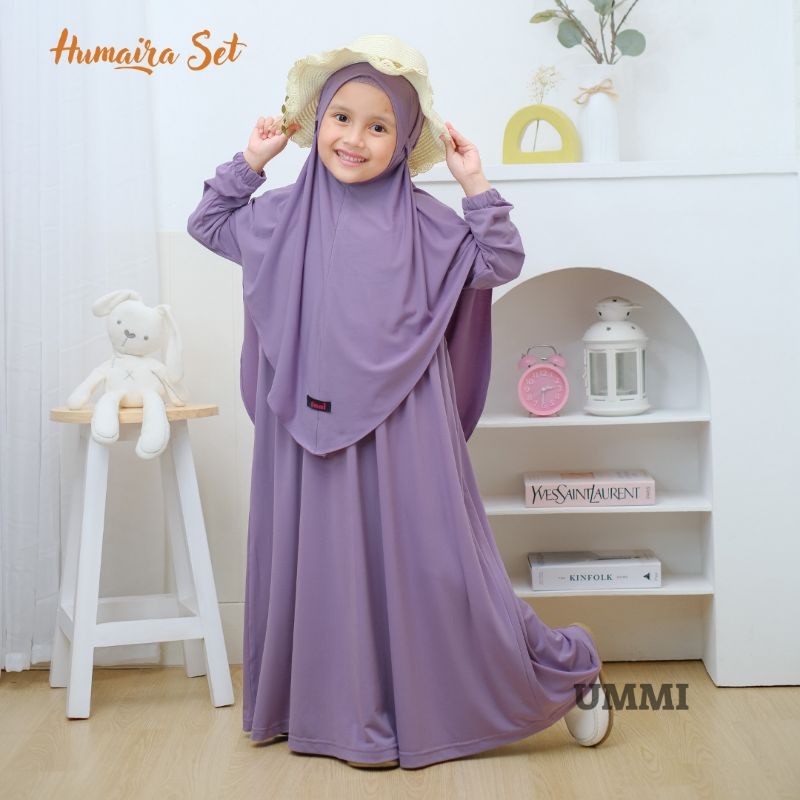 ZF76YA Setelan gamis  syari anak perempuan Polos Original /  Baju muslim Original by ummi / bisa COD