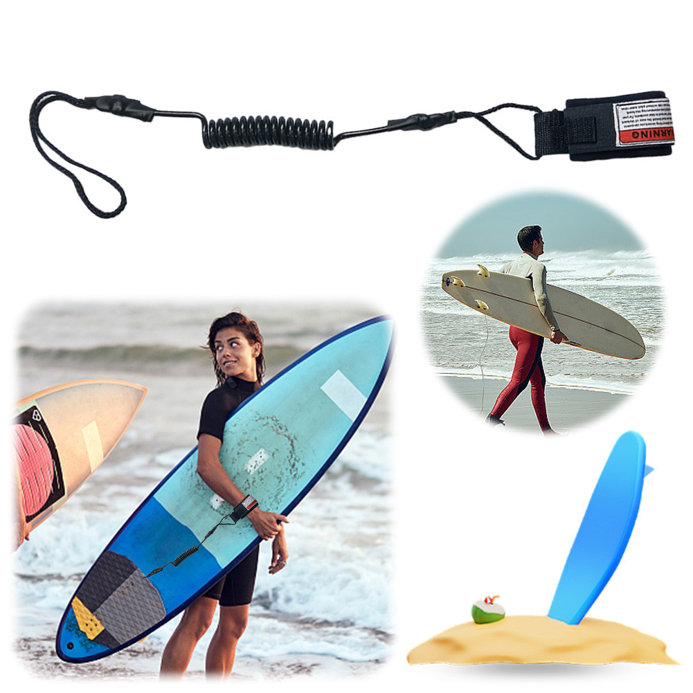 

Premium Coiled Body Board Leash Stay on Board Ankle Strap Paddleboard Ankle Leash Surfing Accessories