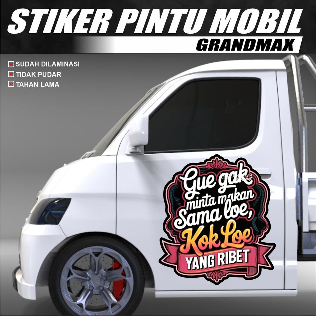 STIKER PINTU PICK UP GRANMAX / DECAL STIKER PINTU MOBIL CARRY L300 / STIKER PINTU PICK UP / STIKER M
