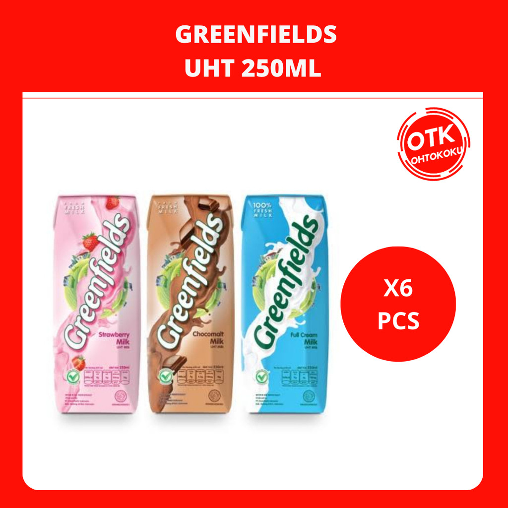 

SUSU UHT GREENFIELDS 250 ML FULL CREAM CHOCOMALT STRAWBERRY - 6PCS