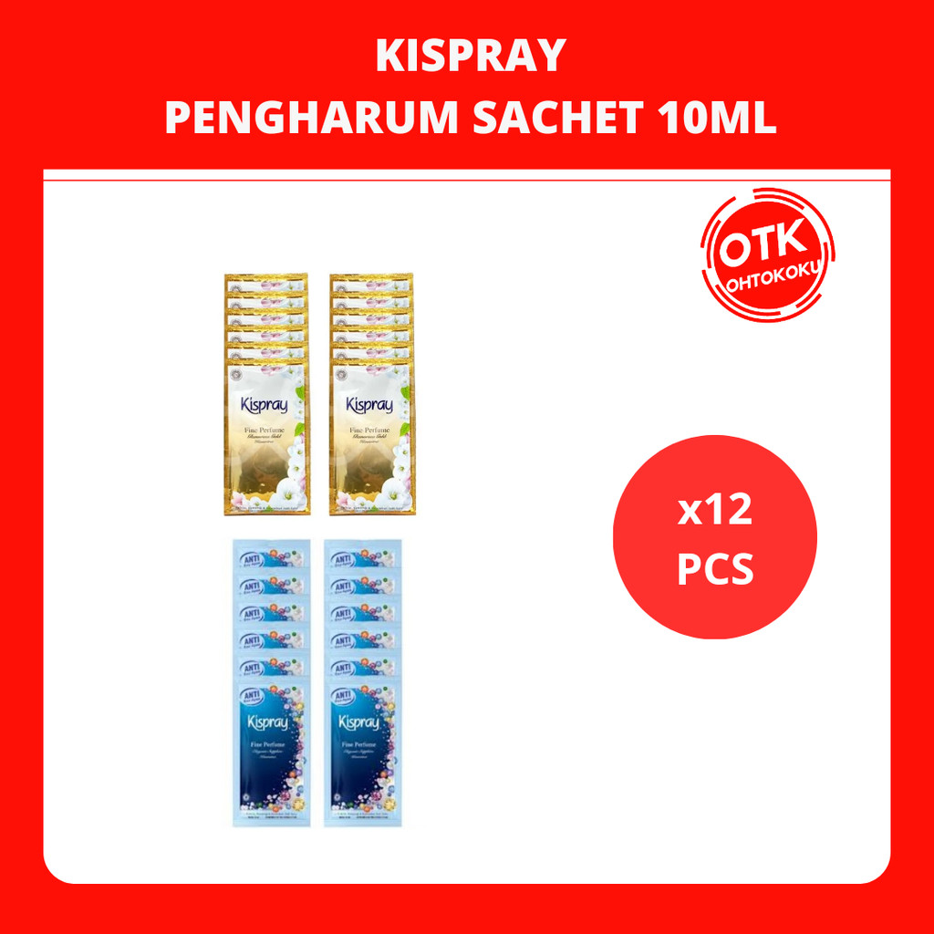 KISPRAY GOLD PELICIN PAKAIAN SACHET 10ML - 1 RENCENG 12 PCS