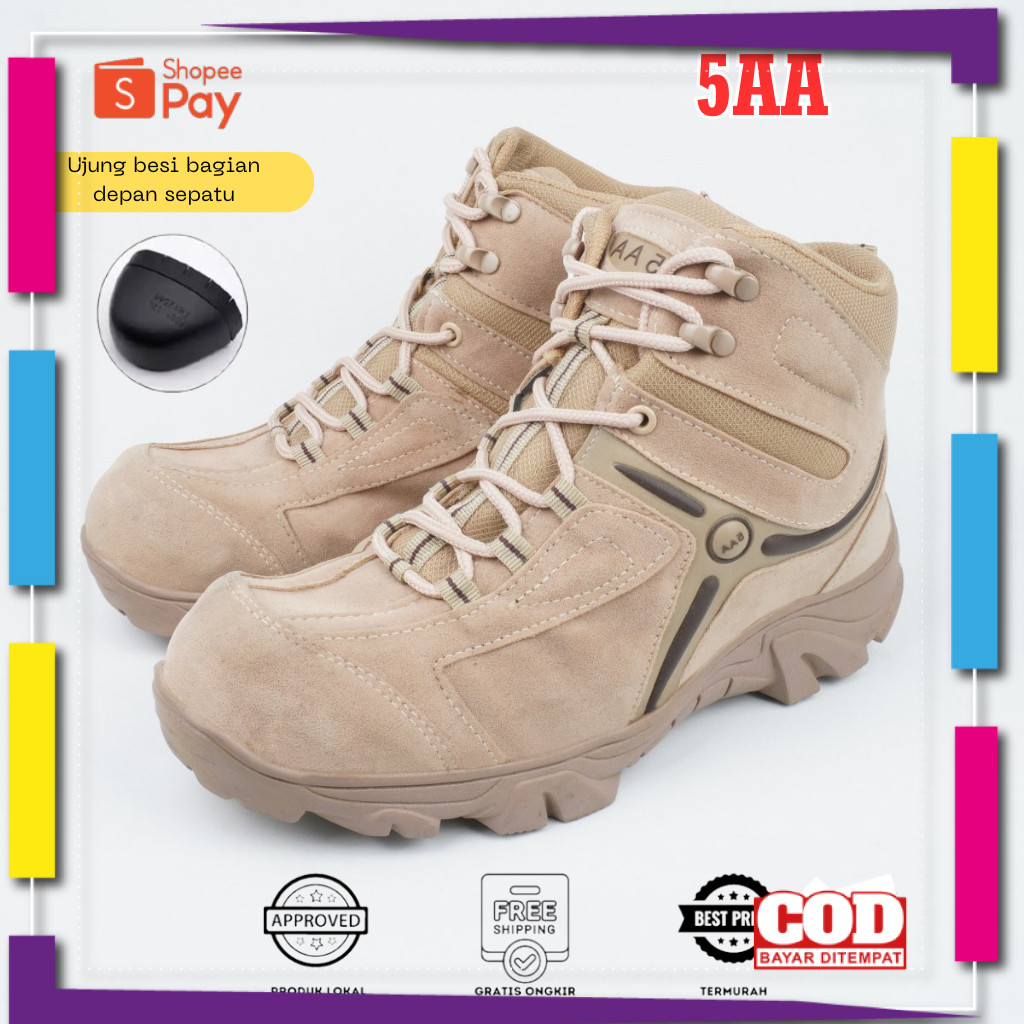 [PREMIUM ORIGINAL] Sepatu Safety Pria Boots DLT Cordura 5AA Sepatu Tactical Gurun Boot Bikers Ujung 