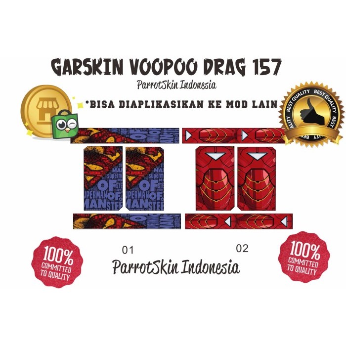 

Garskin Voopoo Drag 157 superhero series
