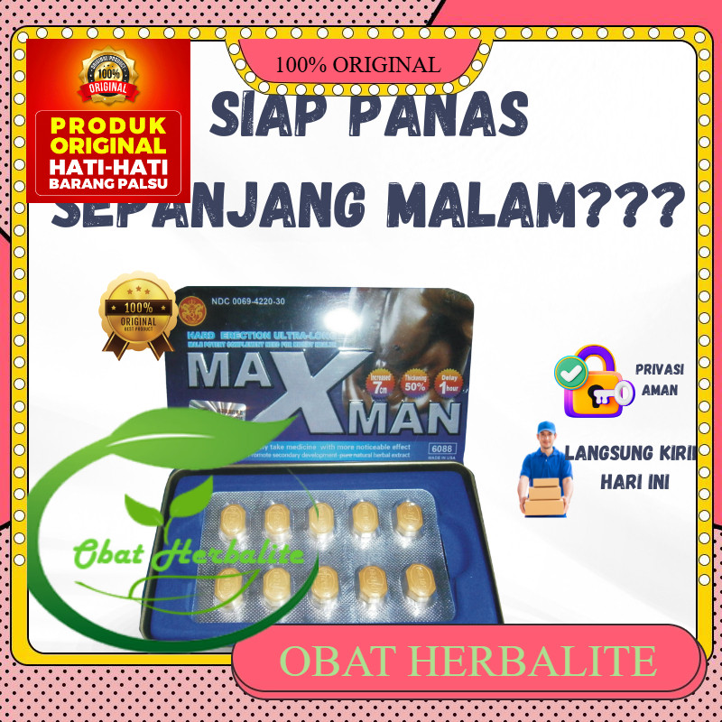 ORIGINAL 100% 0bat kuat herbal suplemen stamina MAXMAN OBAT KUAT PRIA ORIGINAL IMPORT ASLI USA