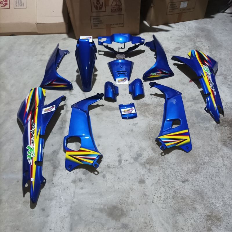 Cover body full set halus body samping bodi halus supra fit warna biru termurah grosir ecer